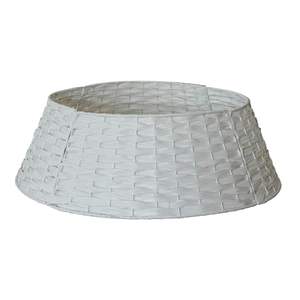 Collar de árbol de metal para árbol de Navidad diseño de granja rústica cubierta de base duradera elegante decoración de vacaciones - Product Image 3