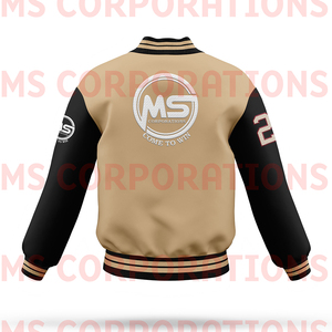 แจ็คเก็ตเบสบอลสไตล์วินเทจสำหรับผู้ชายและผู้หญิงแจ็คเก็ตปักลายคุณภาพสูงคอปกตั้งสไตล์สตรีท - Product Image 2