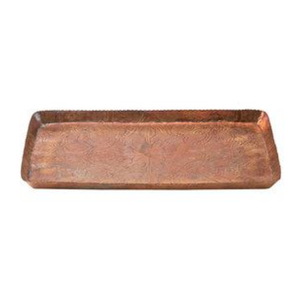 Hand Hammered Pure Copper Square Serving Tray Platter Set Modern Design Kitchenware Tray For Home Hotel Restaurant Use Low Price - Product Image 5