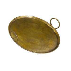 Plateau de service en métal fait main de dernier style finition polie antique argentée forme personnalisée à bas prix - Product Image 3
