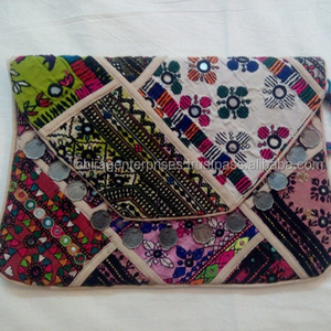 Moda y accesorios India cuero bohemio hecho a mano Banjara bordado tradicional mujer bolso de mano para mujer - Product Image 3