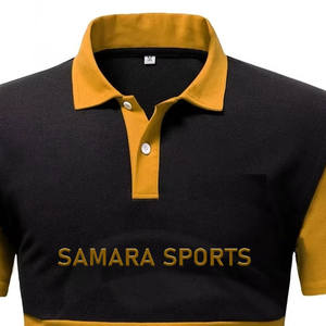 Marque de luxe pour hommes polos pour hommes Offre Spéciale chemises de couleur unie à demi-manches avec bouton rabattu tricoté formel - Product Image 3