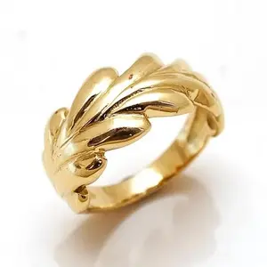 Wholesale manufacture brass ring Gold Plated Brass Ring latest Designs for Female Wedding Gifts use Brass ring
