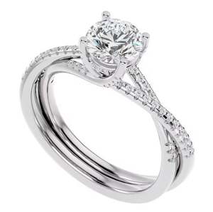 Rikhava Jewelry's Solitaire Diamond Ring Original y hermoso oro blanco de 10K para eventos nocturnos de lujo Metal Purity - Product Image 1