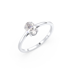 REYES-Anillos de Compromiso de Moissanita de 925 Quilates, Joyería Fina, Plata de Ley 0,79, Corte Ovalado - Product Image 1