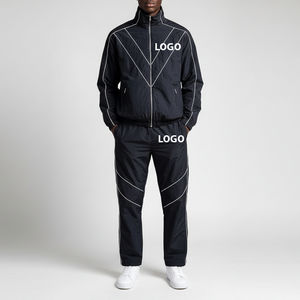 Hombres 100% algodón invierno estampado cortavientos chándal Patchwork estilo transpirable Regular Fit venta - Product Image 6