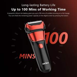 Afeitadora Eléctrica USB para Hombre, Afeitadora Rotativa Húmeda/Seca con 3 Cuchillas, Motor de Velocidad, Resistente al Agua IPX7, con Pantalla Digital de Potencia - Product Image 6