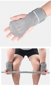 สายรัดข้อมือสำหรับยกน้ำหนักยิมนาสติกหนังวัวมีแผ่นรองมือป้องกันฝ่ามือมีตะขอสำหรับยกน้ำหนัก - Product Image 6