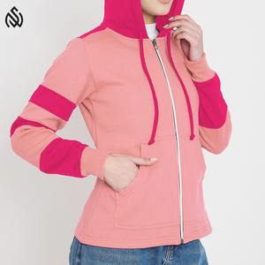 Sudaderas con capucha con cremallera para mujer al por mayor de fábrica, ropa informal de secado rápido, sudaderas con capucha sólidas con estampado de logotipo personalizado ligero OEM - Product Image 3