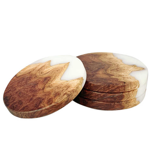 Resin and Wood Multicolor Coaster Unique Designed Handcrafted Elegant Resin Coasters for <b>Tabletop</b> - Product Image 2