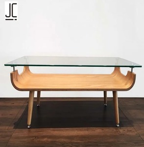 Table basse en verre moderne de luxe transparente pour le salon - Product Image 5