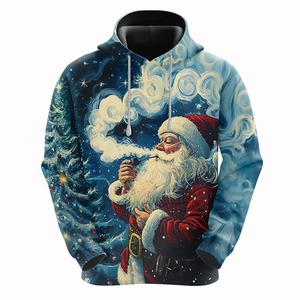 Sudaderas con Capucha de Año Nuevo con Estampado 3D de Papá Noel, Sudaderas Casuales Unisex para Hombres, Mujeres y Niños, Ropa Navideña Sólida - Product Image 2