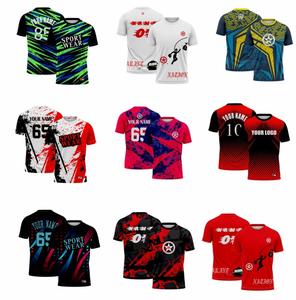 T-shirt de sport de course à manches courtes à bas prix impression personnalisée Sublimation logo t-shirt Polyester séchage rapide hommes maillots de sport - Product Image 2