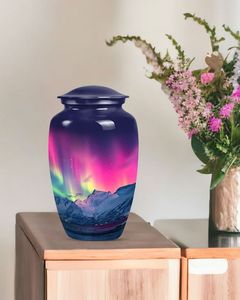 Urna Funeraria de Aluminio con Grabado Clásico Más Vendida, Diseño Elegante con Arte Conmemorativo Tradicional - Product Image 4