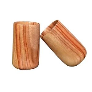 Verre en bois de mangue pour l'eau et le jus, verre d'eau potable de forme ronde de meilleure qualité pour la maison, les hôtels et les restaurants à faible coût - Product Image 3