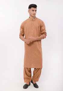 Descubre el encantador vestido indio de estilo pakistaní Salwar Kameez de diseñador bordado para hombres que refleja tu gusto único - Product Image 3