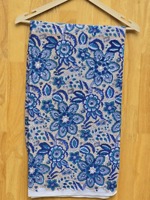 Tela de Algodón Ecológica con Estampado Floral Azul Paisley, Material Premium para Confección de Vestidos, Bolsos y Textiles para el Hogar