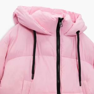 <b>Women's</b> <b>Cropped</b> Pink <b>Puffer</b> <b>Jackets</b> genuine Wholesale Short Winter Quilted Bomber Bubble Coats Fast Delivery - Product Image 3