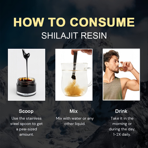 Hearns OEM 100% Shilajit pur de l'Himalaya, complément alimentaire à base de plantes, agent gélifiant, certifié GMP, stimulant énergétique, résine dorée - Product Image 3