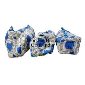 กระเป๋าเครื่องสำอางทำมือสำหรับผู้หญิง ชุดกระเป๋าอเนกประสงค์หลากสี 2 ใบ ชุดกระเป๋าพิมพ์ลายสำหรับผู้หญิง มี 3 ขนาด - Product Image 2