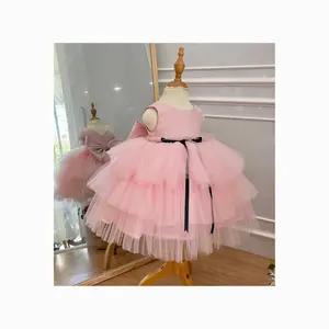 Meninas Vestidos Embalados em Sacos Plásticos Feitos no Vietnã Meninas Vestidos de Princesa Top Bonito Novo Design