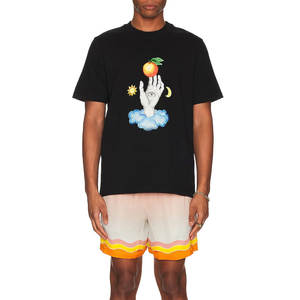 Vêtements pour hommes Nouveau style d'été T-shirts sérigraphiés couleur à la mode pour hommes T-shirt imprimé avec logo personnalisé pour hommes - Product Image 6