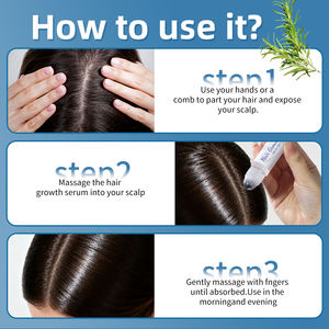 علامة تجارية خاصة-علاج عضوي نباتي مغذي لفروة الرأس لمكافحة تساقط الشعر-مجموعة مصل ونمو الشعر والأسطوانة - Product Image 4