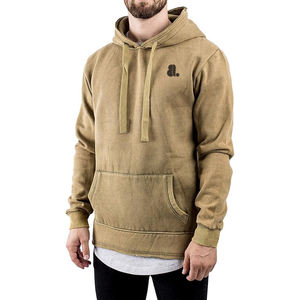 Venta al por mayor de ropa de calle con lavado ácido Sudadera con capucha para hombres de ajuste regular 100% algodón polar transpirable y secado rápido Capucha con cordón - Product Image 2
