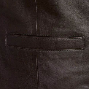 Chaleco de Motociclista Transpirable, Chaleco de Cuero para Motocicleta, Chaleco sin Mangas de Cuero Genuino con Logotipo Personalizado para Hombre - Product Image 4