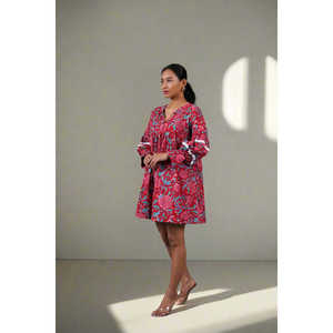 Robe de soirée Bella Rose, manches retroussées, col halter, empire, unie, en spandex, fermeture éclair, taille XL, pour les vacances de jour, longueur genoux, pour le printemps et l'automne - Product Image 4