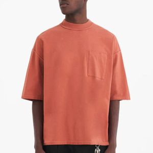 Street Wear Custom Vintage Boxy Fit Acid Wash Distressed Tshirt <b>Waffle</b> Short Sleeve t <b>Shirt</b> for Men - Product Image 1