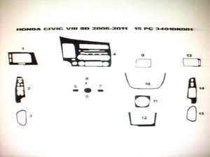 Decorative <b>Car</b> Interior Accessories Instrument Dashboard <b>Cover</b> Trim for Honda Civic From Turkey - Product Image 5