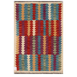 Tapis Kilim d'Afghanistan Maimana 123 x 83 cm, produit à suspendre au mur - Product Image 1