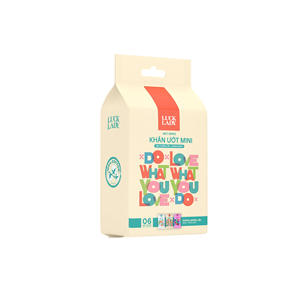 Luck Lady Lingettes humides non tissées en rayonne 100% de haute qualité sans parfum 6 mini sacs de 10 pièces chaque nouveau paquet supérieur pour les soins de la peau - Product Image 1