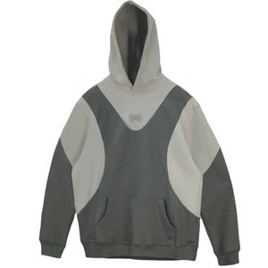 Sweat-shirts d'hiver pour hommes personnalisés OEM, de haute qualité, 100% coton, épaules tombantes, coupe régulière, deux tons, pull à capuche brodé - Product Image 4