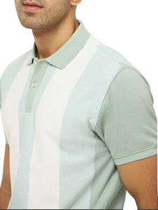 Logotipo de color personalizado de gran oferta para camisetas de polo Patrón de rayas de sensación suave para ropa - Product Image 2