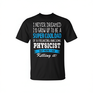 T-shirt da uomo a maniche corte girocollo con stampa serigrafica per riunioni di famiglia - Papà Fisico - Product Image 2