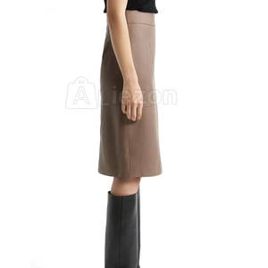 Stretchable Women Slim <b>Skirt</b> High Waist Cut Women <b>Leather</b> Slim <b>Skirt</b> for Formal Events Wears - Product Image 3