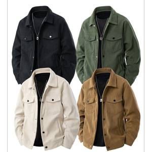 Chaqueta Casual de Moda para Hombre, de Pana, Holgada, de Primavera y Otoño, con Logotipo Personalizado Bordado OEM, Precio de Fábrica de China y Bangladesh - Product Image 1