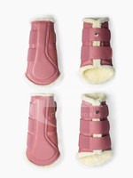 Bottes de protection pour chevaux Costa Sports, toutes saisons, couleur bordeaux, confortables, personnalisables en couleur et logo, pour usage équestre