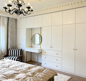 <span class=keywords><strong>Armario</strong></span> de Madera para Guardar Objetos, Armarios para Habitación con Puertas Corredizas de Vidrio, <span class=keywords><strong>Armario</strong></span> con Espejo para Dormitorio - Product Image 5