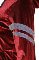 Ensemble de survêtement pour homme en velours avec capuche, haut et pantalon à rayures, idéal pour les fêtes, séchage rapide, léger, hiver, 100% polyester