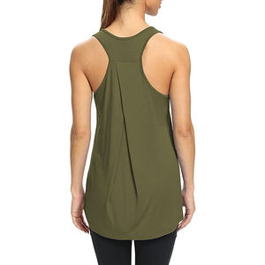 Última moda impresión personalizada al por mayor gimnasio mujeres camiseta sin mangas y camiseta de colores sólidos mujeres cuello redondo ropa de verano camiseta sin mangas - Product Image 6