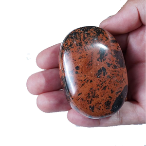 Cristal Caoba obsidiana Palma Piedra Natural Piedra Curativa Guijarro Palma Tallado Cuarzo Ágata Cristal Palma Piedras - Product Image 5