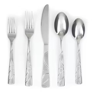 Ensemble de couverts en acier inoxydable de luxe poli miroir pour les mariages, comprend des cuillères à dîner, une cuillère à soupe, une fourchette et une cuillère à soupe - Product Image 6