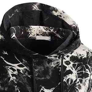 Tricoté Hommes Tie Dye Hoodies Impression Par Transfert De Chaleur Accepter Taille Personnalisée Anti-Rides Durable Respirant Hoodies Pour Hommes - Product Image 4