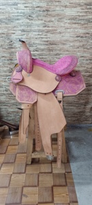 Ensemble de sellerie de selle anglaise de haute qualité équitation en cuir véritable selle de cheval occidentale synthétique importé baril de course - Product Image 3