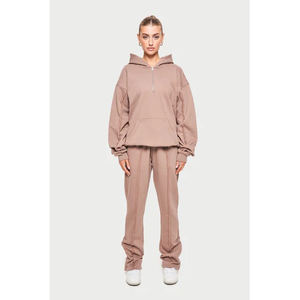 Survêtement d'entraînement personnalisable pour femmes, ensemble de vêtements de jogging de grande taille avec logo, échantillon de survêtement d'expédition aérienne - Product Image 5