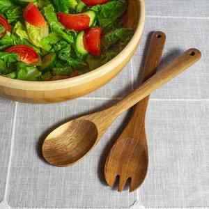 Wooden <b>salad</b> mixing tossing spoon best quality tosser serving <b>tools</b> for <b>salads</b> and vegetables - Product Image 3