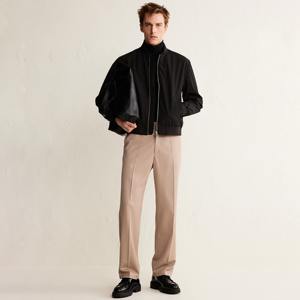 Chaqueta Bomber de hombre de alta calidad Chaqueta de invierno de lona de diseño personalizado con logotipo frontal-Producto de venta al por mayor - Product Image 5